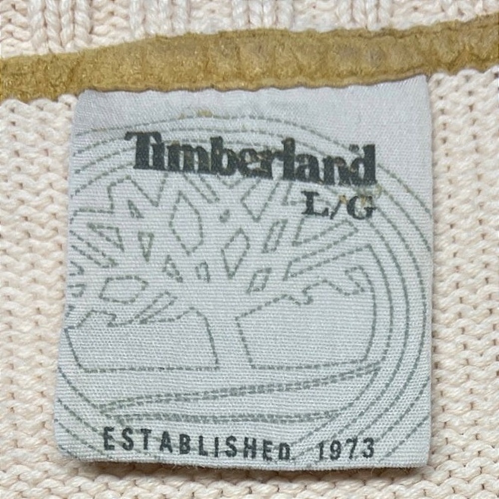 Vintage Y2K Timberland Cotton Sweater Men's Large Brown Heritage‎ EUC - Picture 6 of 7